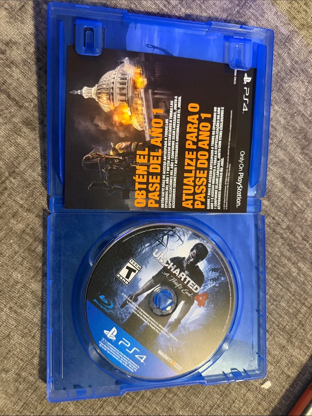 PlayStation PS4 Uncharted 4: A Thief's End - Blue Case